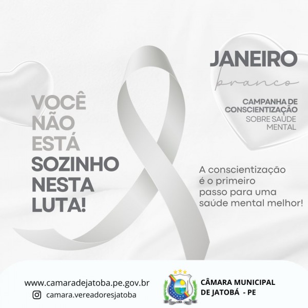 JANEIRO BRANCO - Mês da Conscientização sobre a Saúde Mental